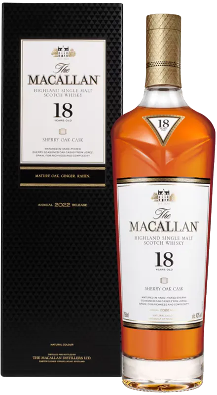 Macallan 18 Ani Sherry Oak Single Malt Whisky 0.7L